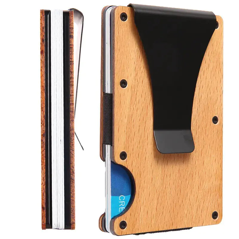 Wood Grain RFID Wallet
