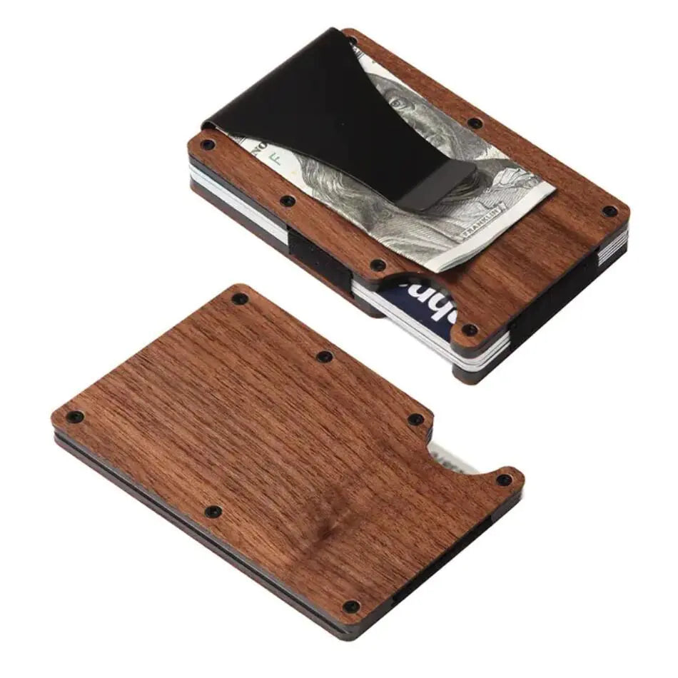 Wood Grain RFID Wallet