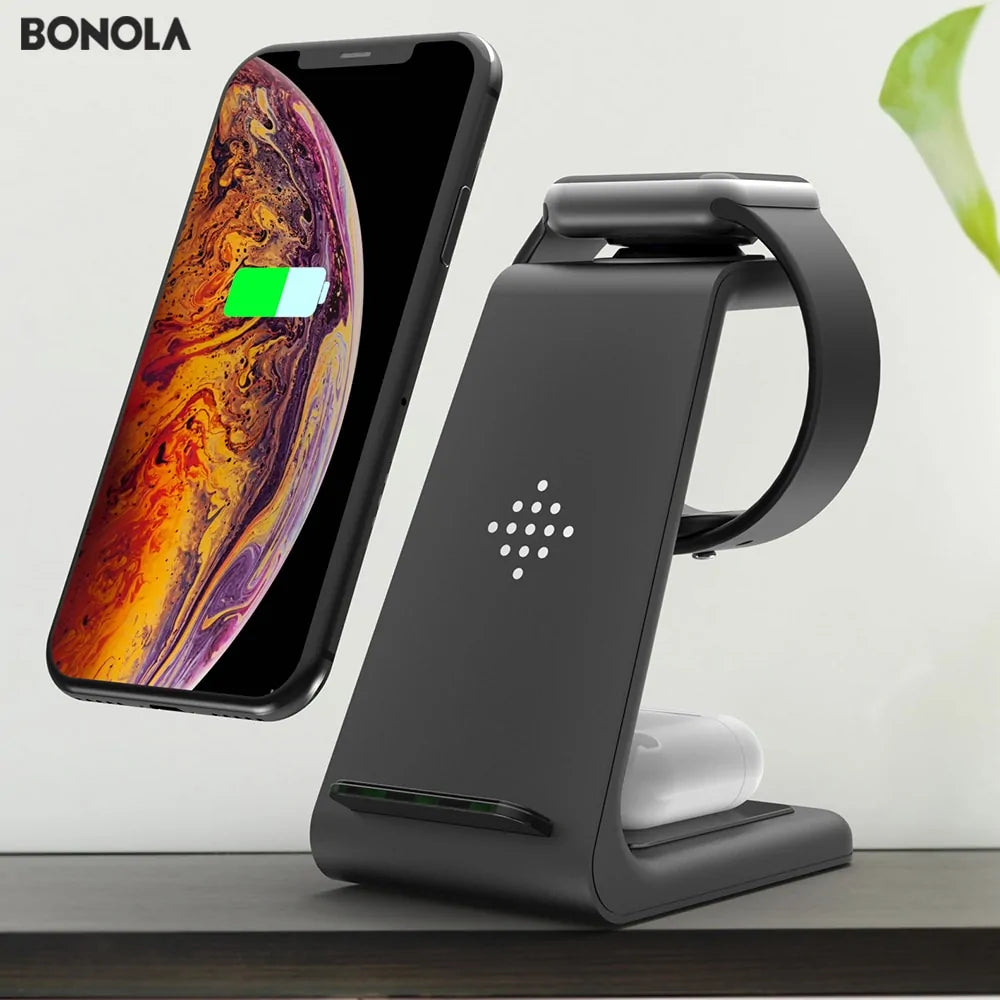Bonola 3 in 1 Wireless Charging Station