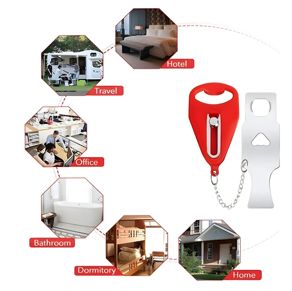 Portable Door Lock for Additional Safety