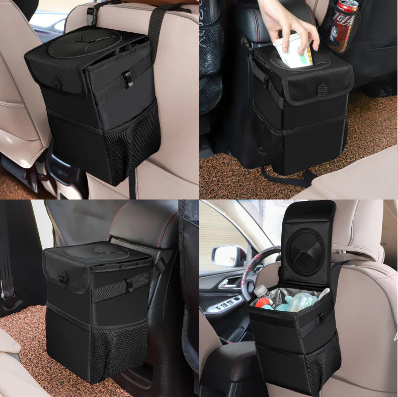 Car Trash Can Foldable Waterproof Bin